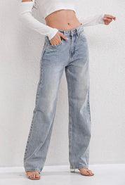 Burgina | Vintage Ripped Jeans met Uniek Patchwork Detail