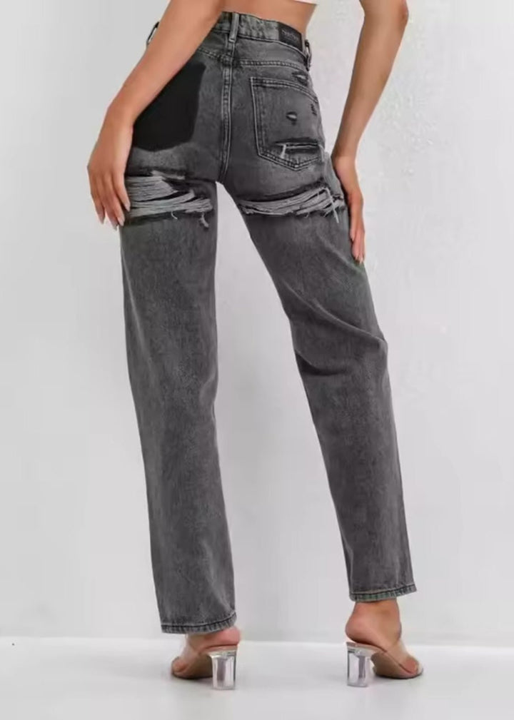 Royalty | Dames vintage ripped jeans met patchwork detail