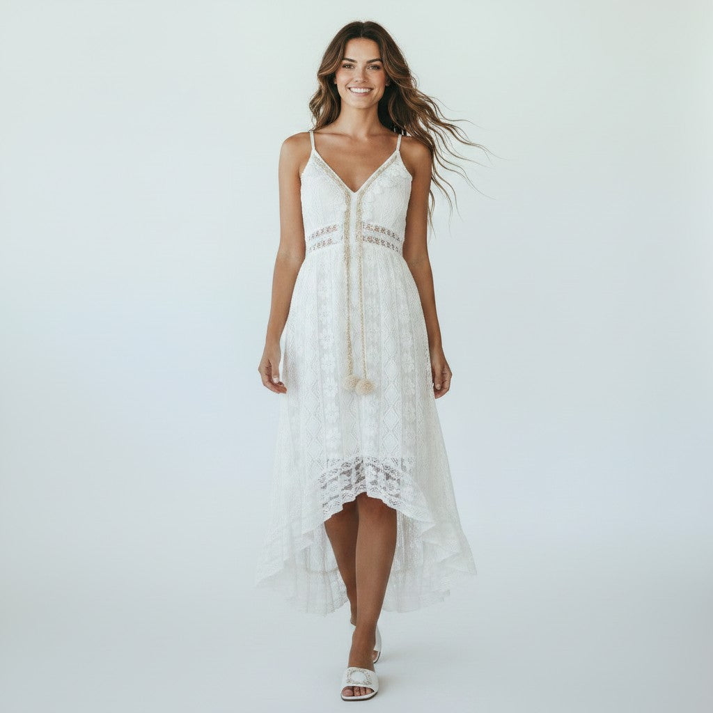Sammy | Zomerse Maxi Boho Jurk - Elegante V-hals, Comfortabele Pasvorm