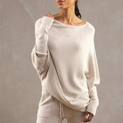 Annika | Asymmetrische Loose Fit Trui Dames - Hoogwaardige Stoffen, Stijlvol en Casual