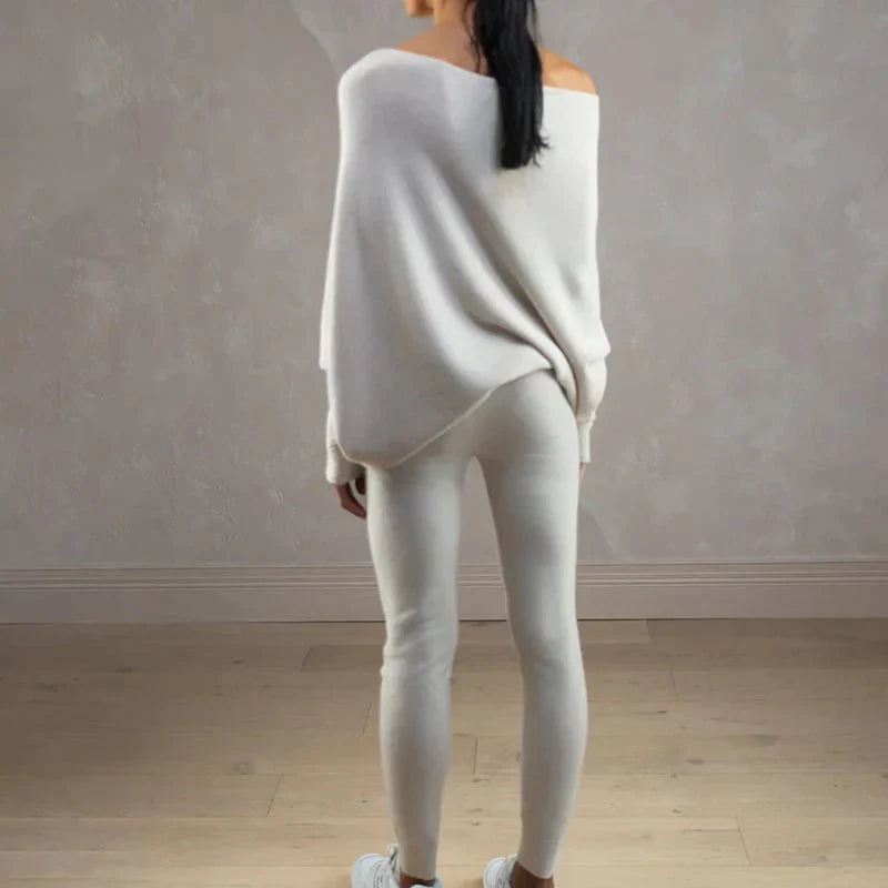 Annika | Asymmetrische Loose Fit Trui Dames - Hoogwaardige Stoffen, Stijlvol en Casual