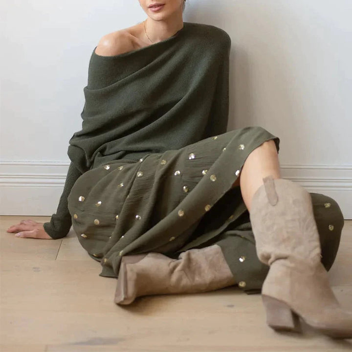 Annabelle | Dames Trui met Asymmetrisch Ontwerp Losse Pasvorm