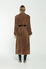 Vivid | Luxe Dames Trenchcoat - Suède Look, Stijlvolle Herfstlook
