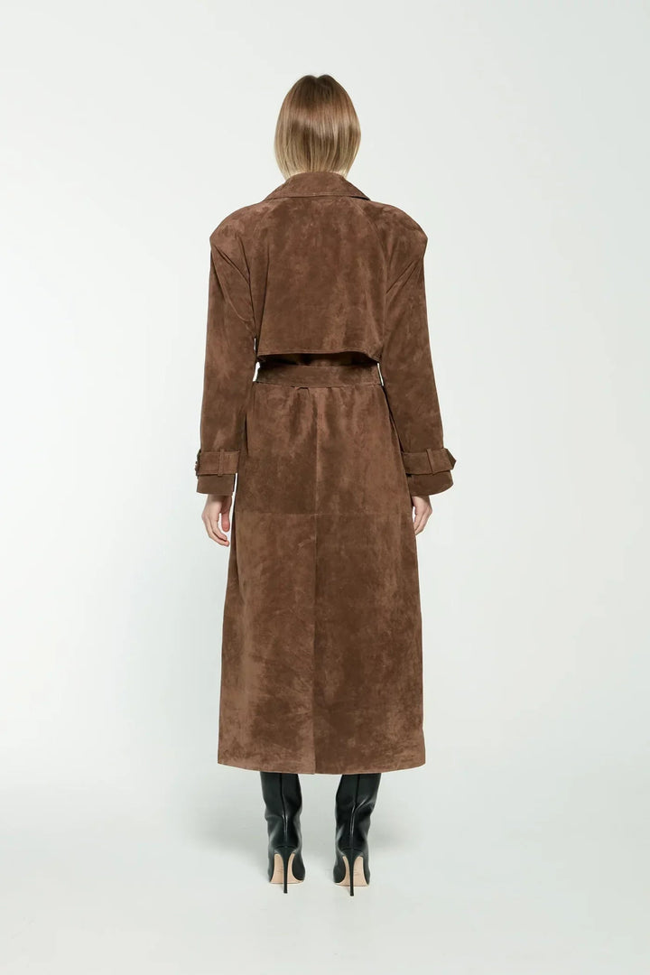 Meredith | Dames trenchcoat met ceintuur en knoopsluiting