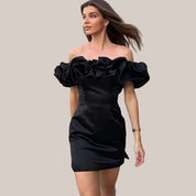 Kate | Cocktailjurk Dames - Elegant Off-Shoulder met Ruches