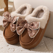 Wanda | Dames Pantoffels - Pluche Voering met Strik Detail, Comfortabel en Stijlvol