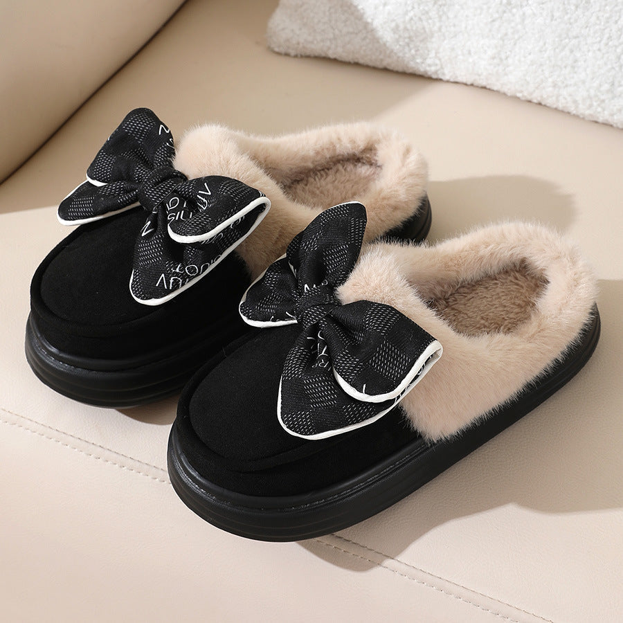 Wanda | Dames Pantoffels - Pluche Voering met Strik Detail, Comfortabel en Stijlvol