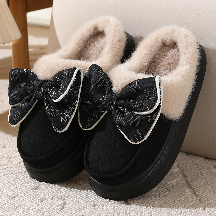 Wanda | Dames Pantoffels - Pluche Voering met Strik Detail, Comfortabel en Stijlvol