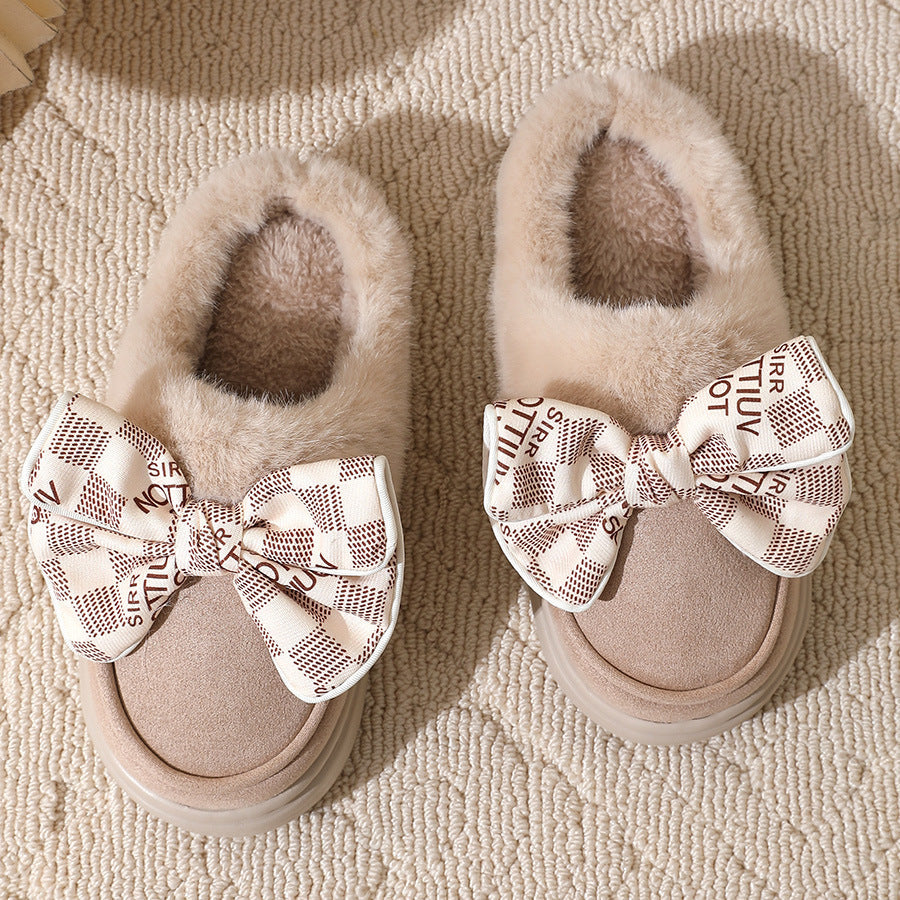 Wanda | Dames Pantoffels - Pluche Voering met Strik Detail, Comfortabel en Stijlvol