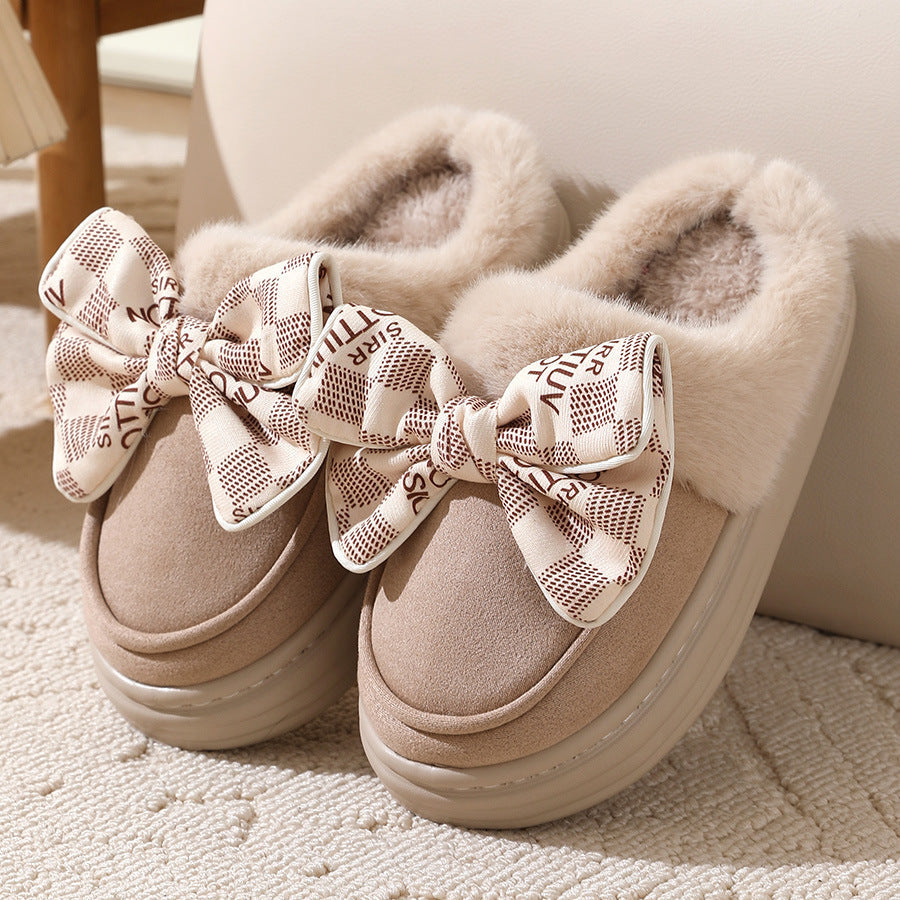 Wanda | Dames Pantoffels - Pluche Voering met Strik Detail, Comfortabel en Stijlvol