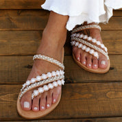 Nevina | Boho Zomersandalen Dames – Vegan Leer & Kantdetails
