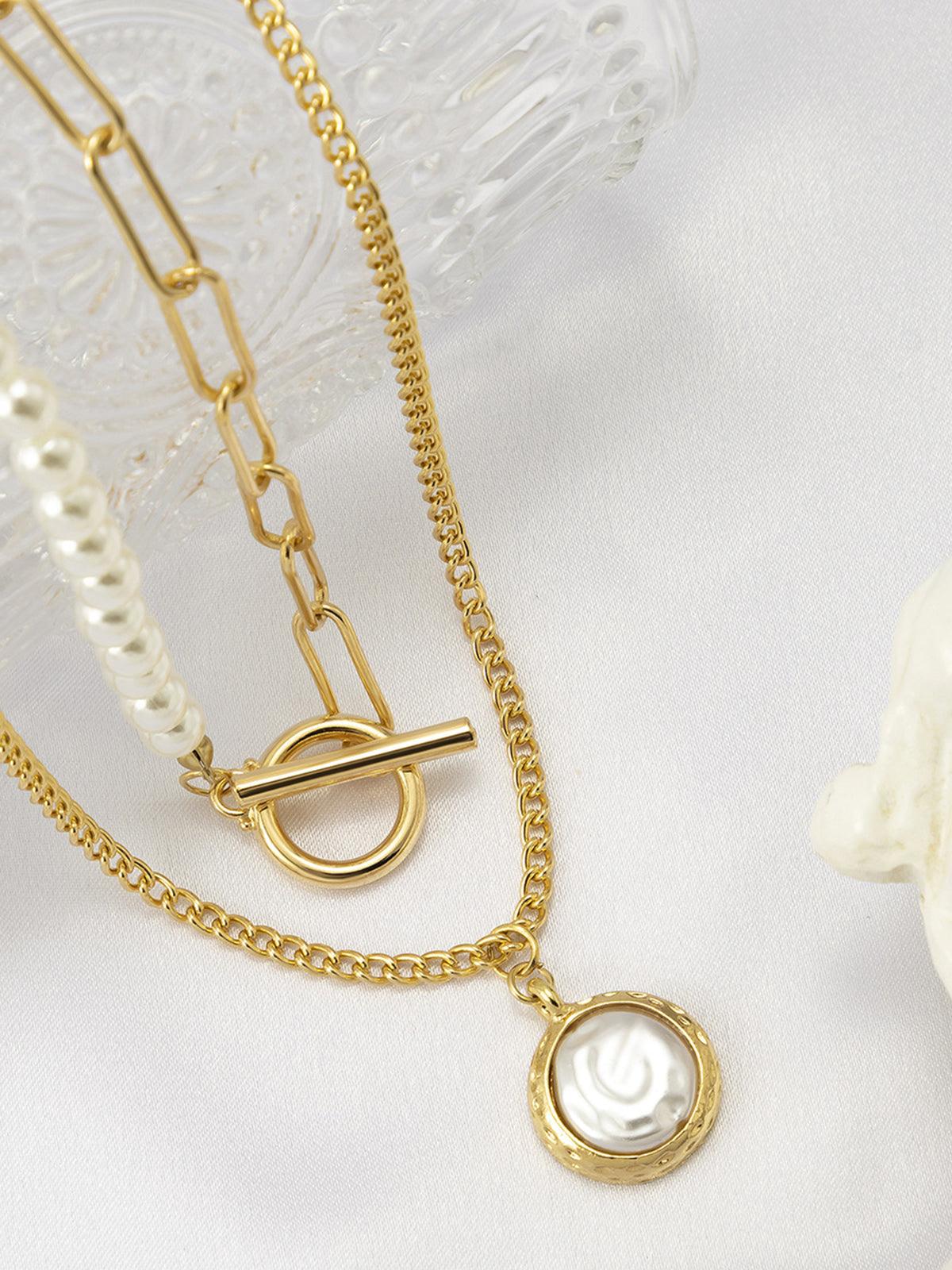 Ricci | Verfijnde Ketting Dames - Imitatieparels, Tijdloos Design