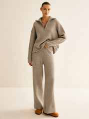Jaxxy | Wol Blend Zipper Dames Sweater - Veel Stretch, Casual