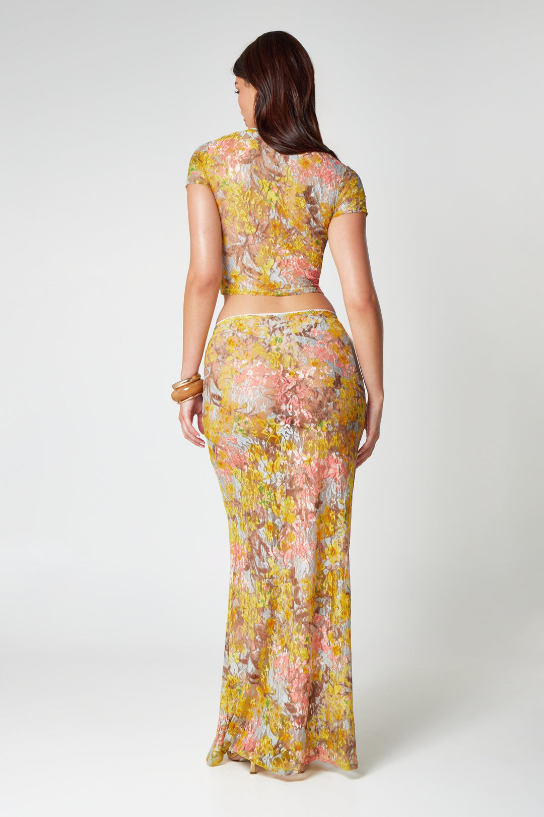 Diek | Dames kanten co-ord met maxi-rok en top