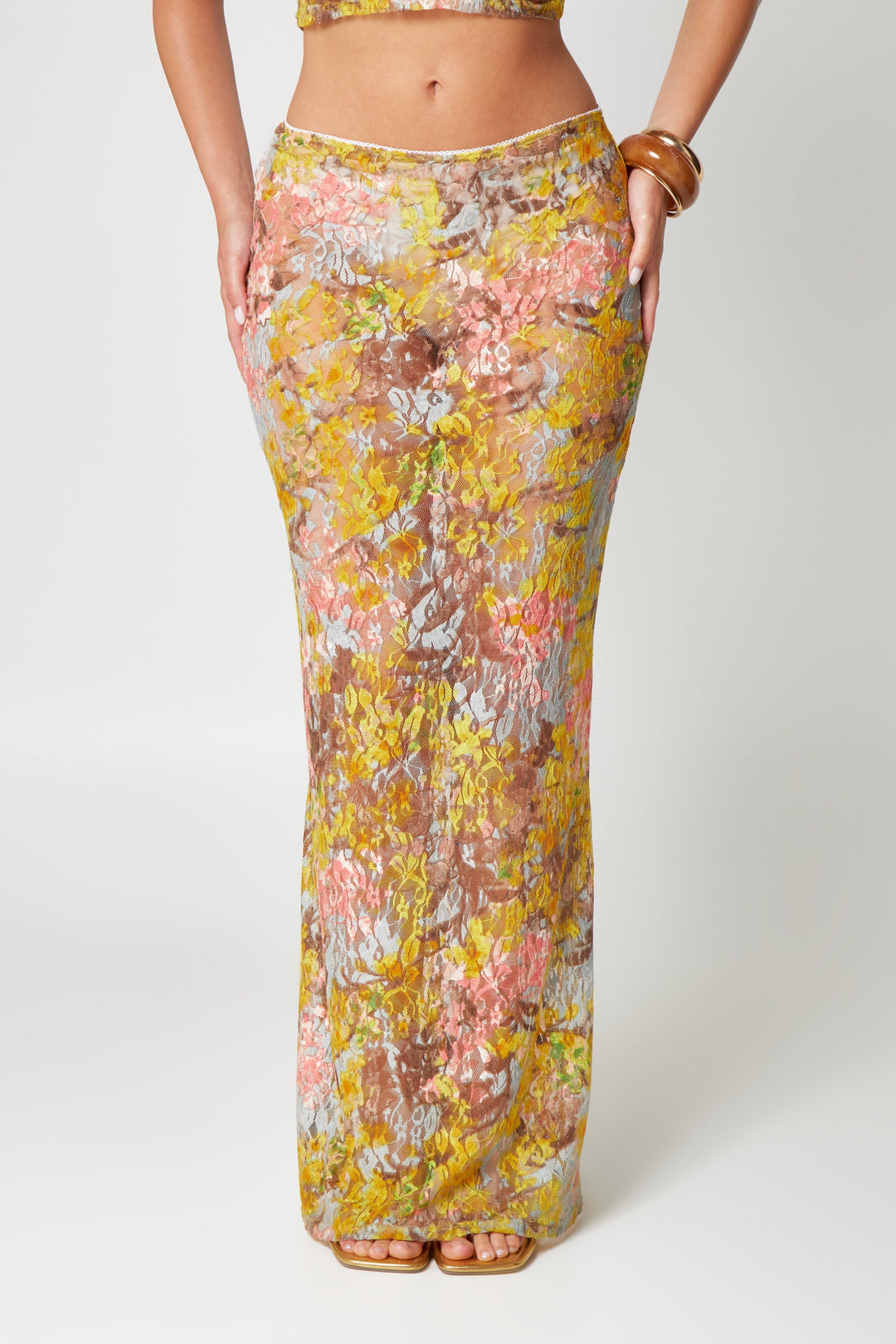 Diek | Dames kanten co-ord met maxi-rok en top