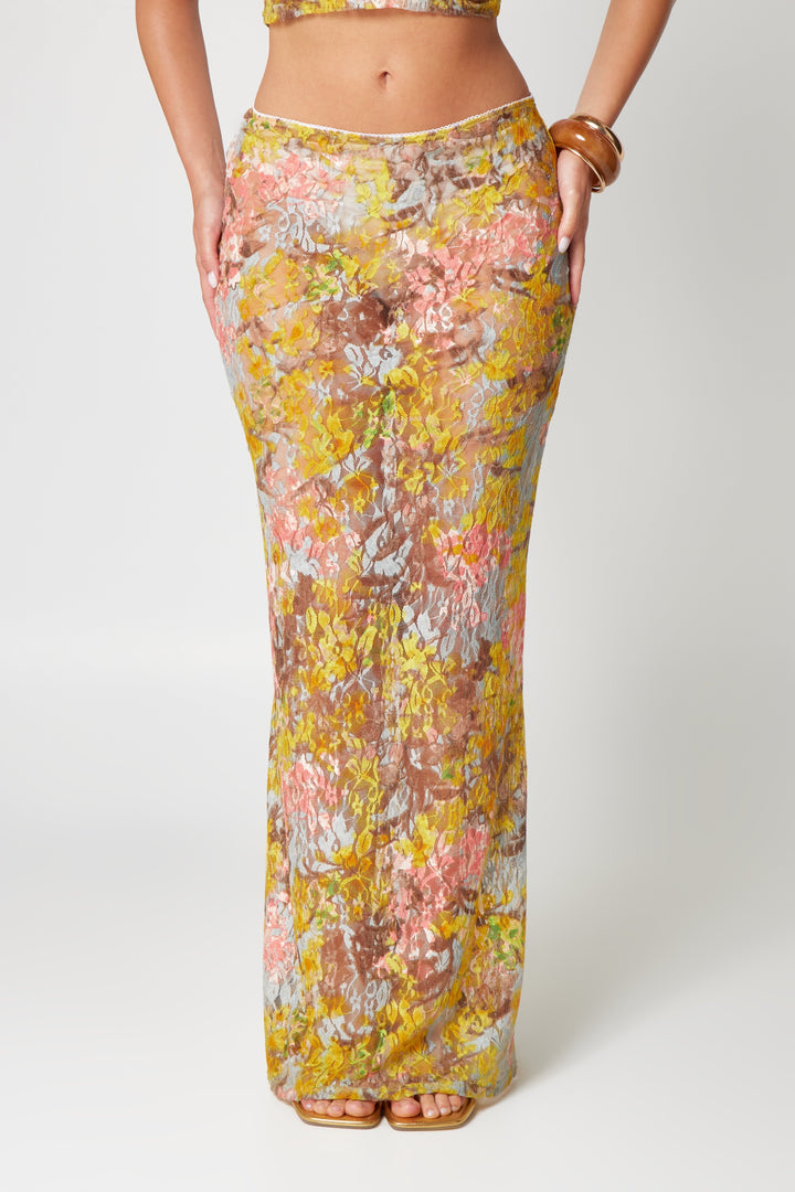 Diek | Dames kanten co-ord met maxi-rok en top
