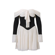 Zara Eve's | Ultieme Mini Jurk met Speelse Flair Dames - Off-Shoulder met Oversized Strik