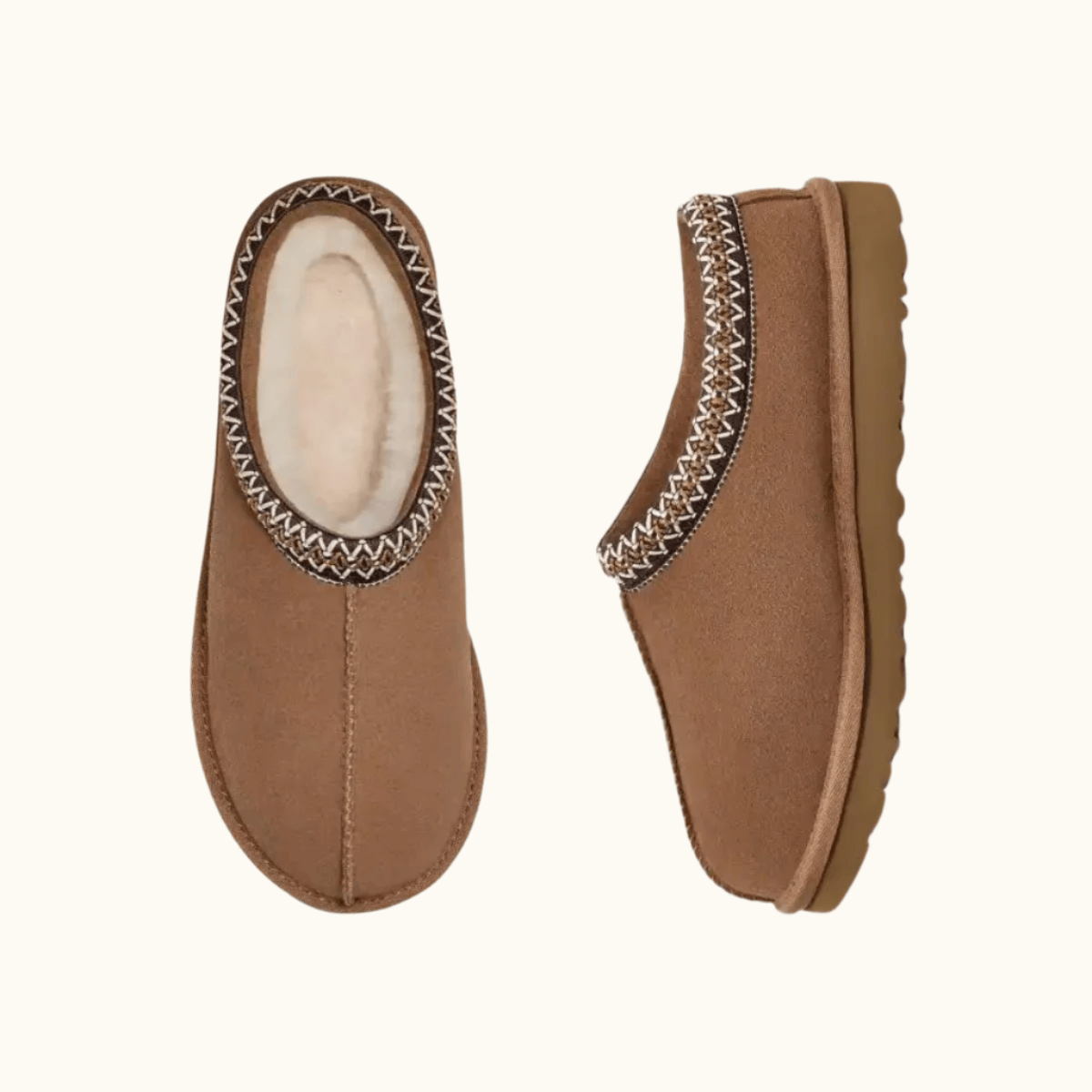 Zala | Luxe Suède Pantoffels met Wol - Comfortabel en Stijlvol
