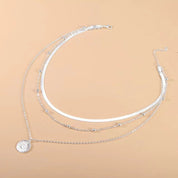 Zindara | Drievoudige Zilveren Ketting - Handgemaakt, Tijdloos Design