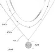 Zindara | Drievoudige Zilveren Ketting - Handgemaakt, Tijdloos Design