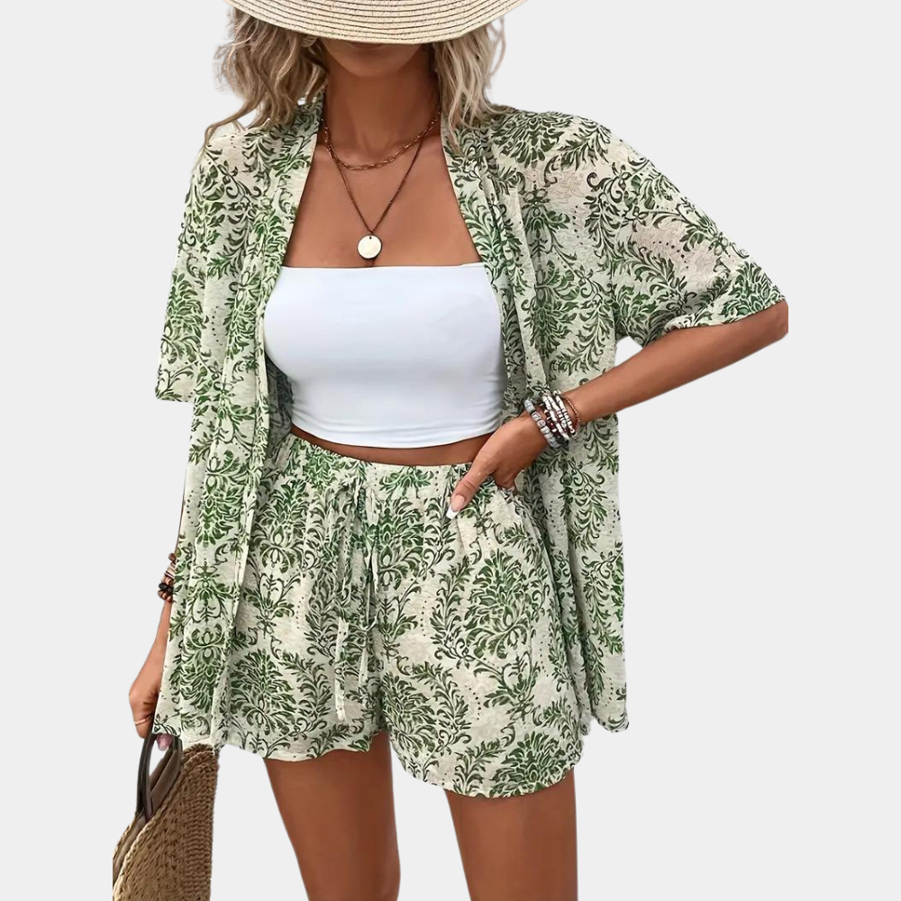 Athena | Dames set met blouse en korte broek