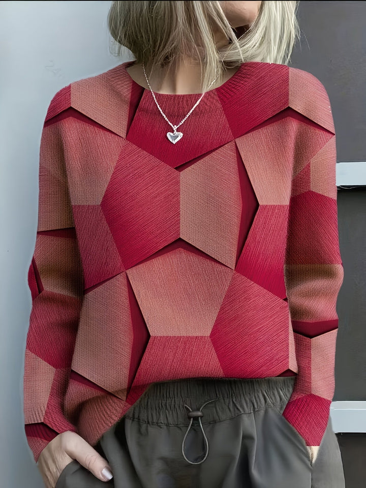 LUCIA – GEOMETRISCHE KLEURBLOK BREISWEATER
