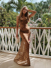 Merle | Maxi-Jurk Met Luipaard Print