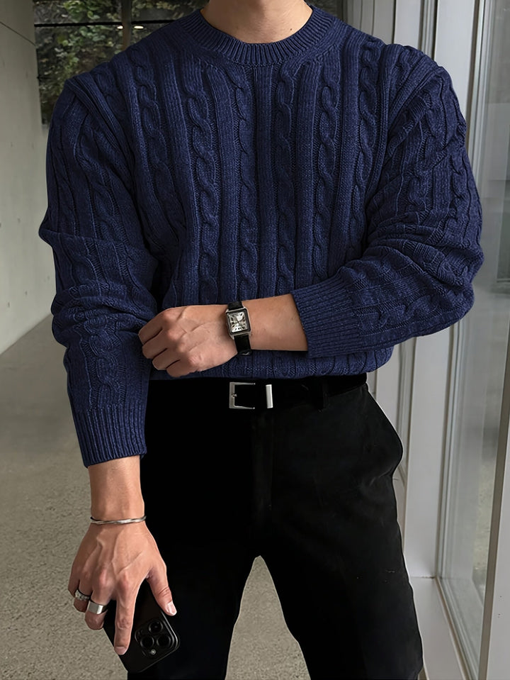 Preston | Gedraaide Kabel Pullover Trui