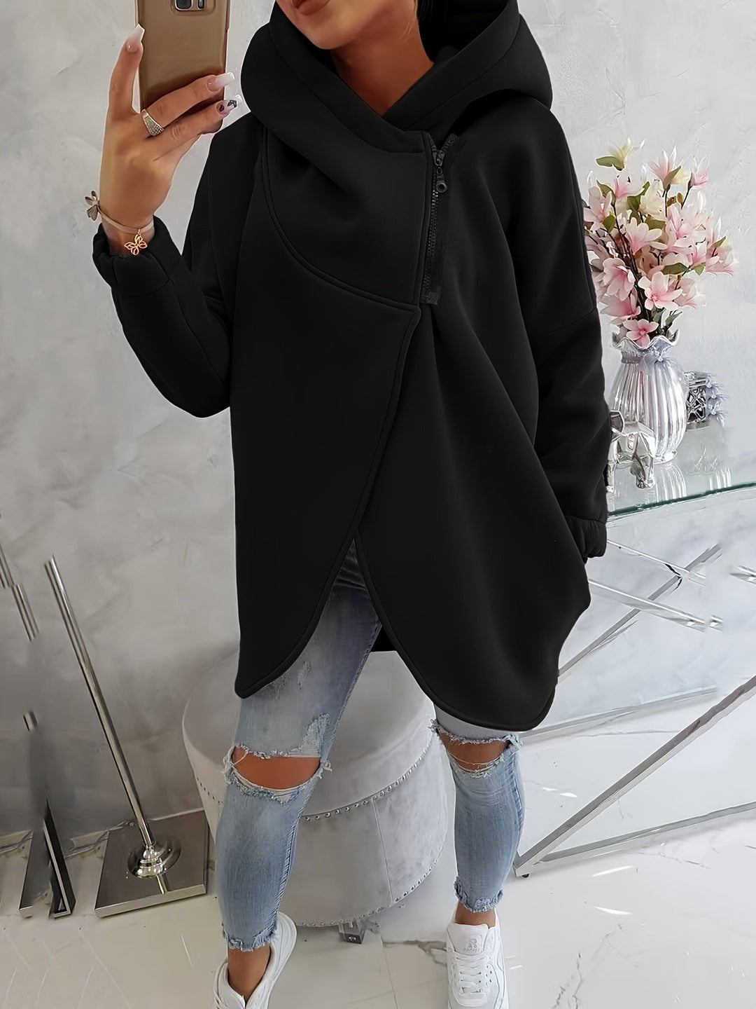 Emma - Comfortabele Zip-Up Hoodie