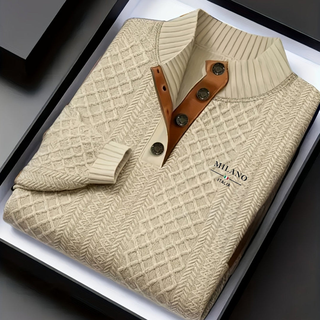 Lorenzo | Textured Stand-Collar Sweater