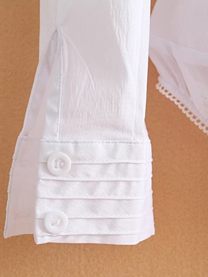 Leia | Dames bodyblouse met knoopsluiting en lange mouwen