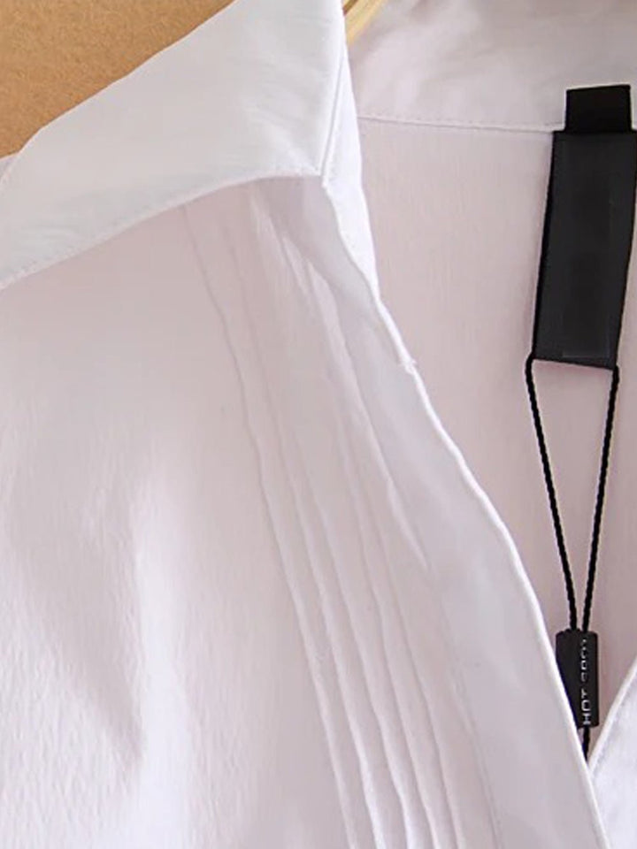 Leia | Dames bodyblouse met knoopsluiting en lange mouwen