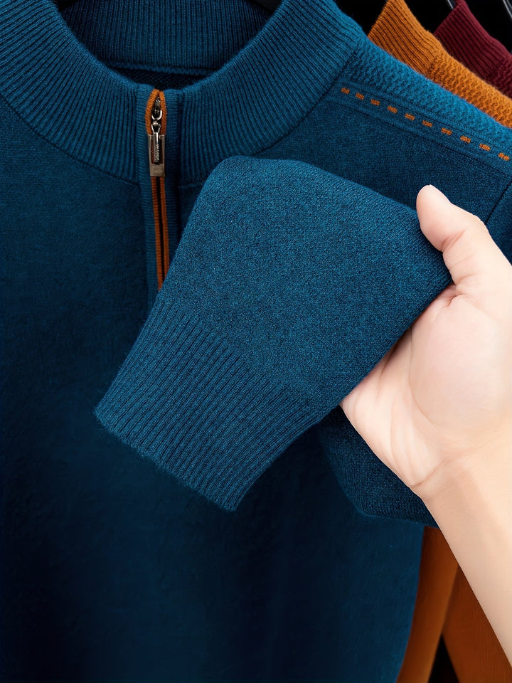 Nathan | Half-Zip Mock Neck Sweater