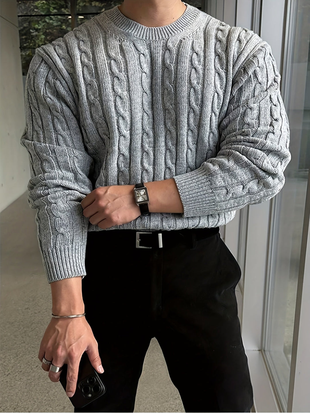 Preston | Gedraaide Kabel Pullover Trui