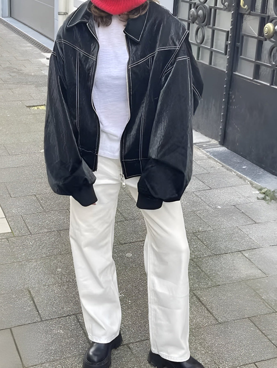 Rozemarijn | Oversized Statement Gestructureerde Bomberjack