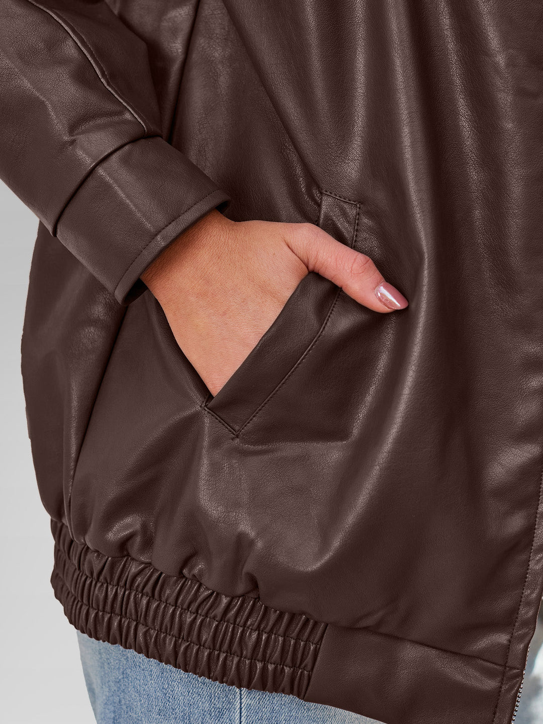 Aurelie | Oversized Duurzame Stille Leren Jas