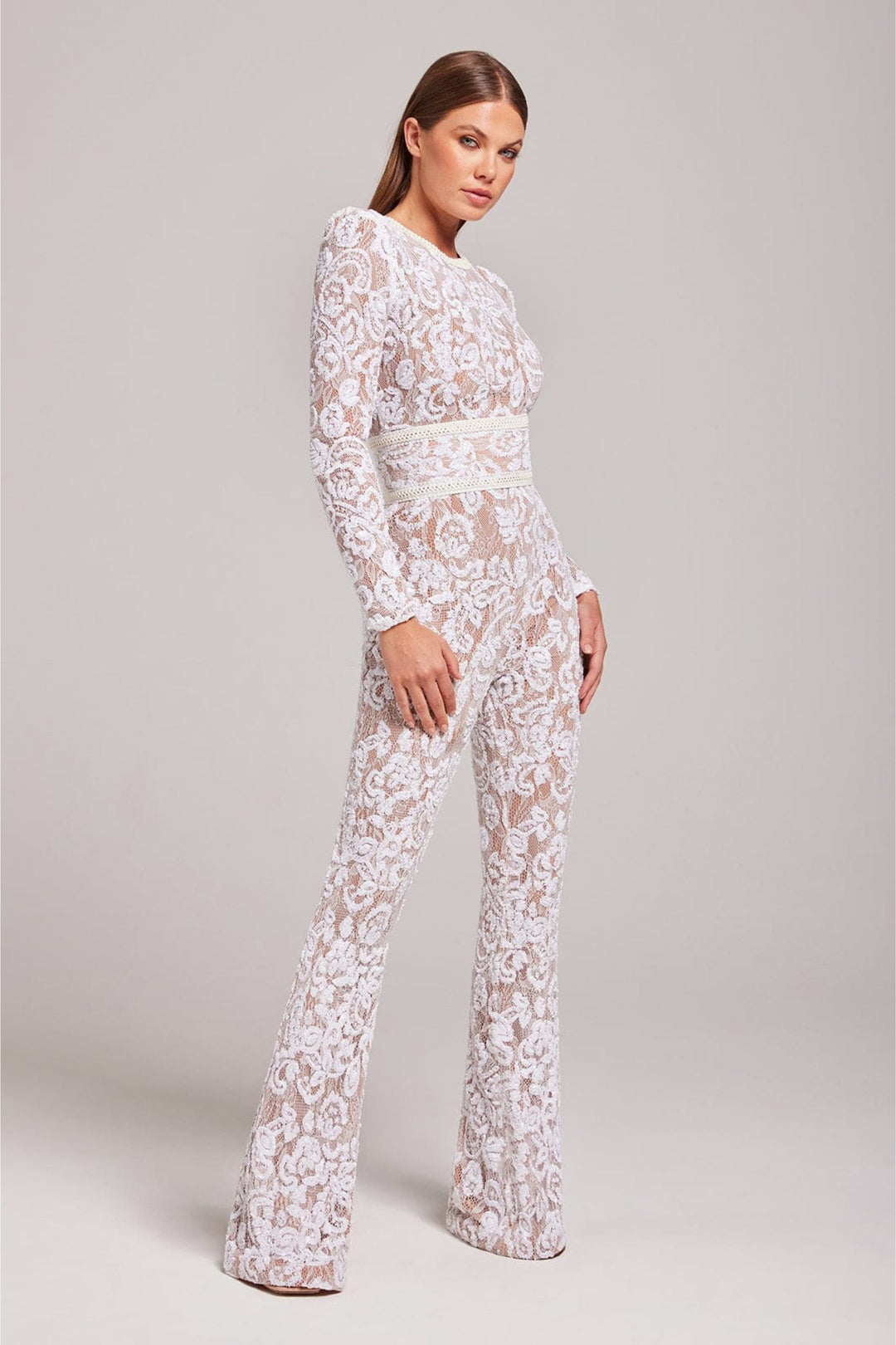 Hayden | Dames jumpsuit met kant en lange mouwen