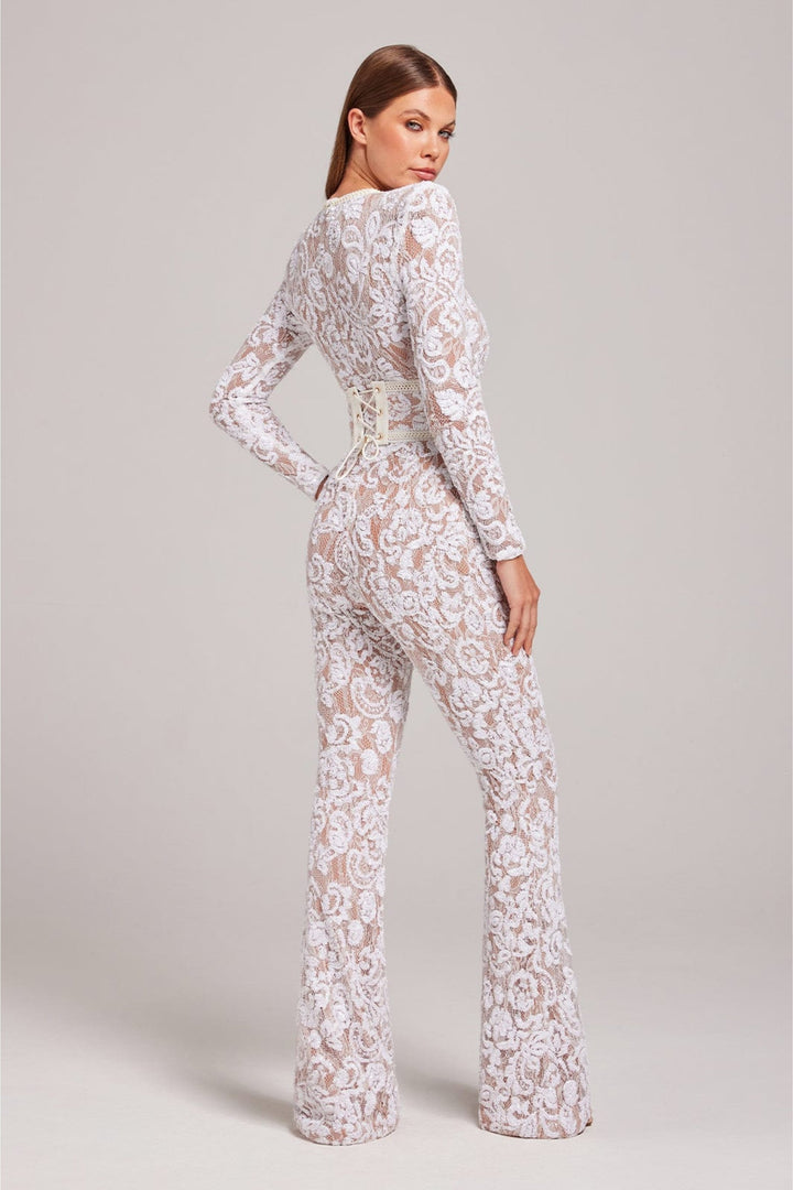 Hayden | Dames jumpsuit met kant en lange mouwen