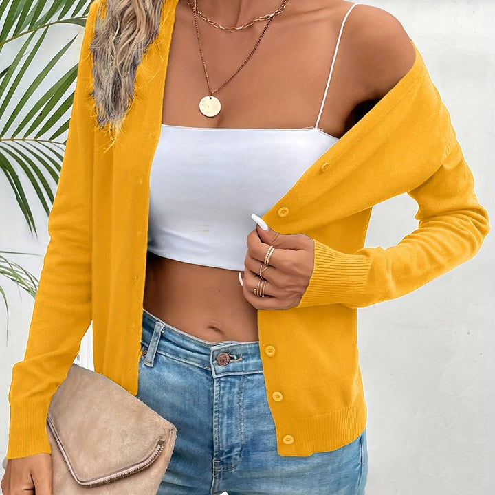 Annabel | V-Hals Geribbelde Chique Cardigan