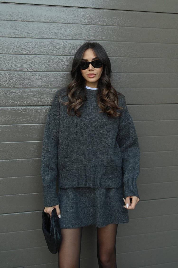 Noor | Dames tweedelige set met rok trui