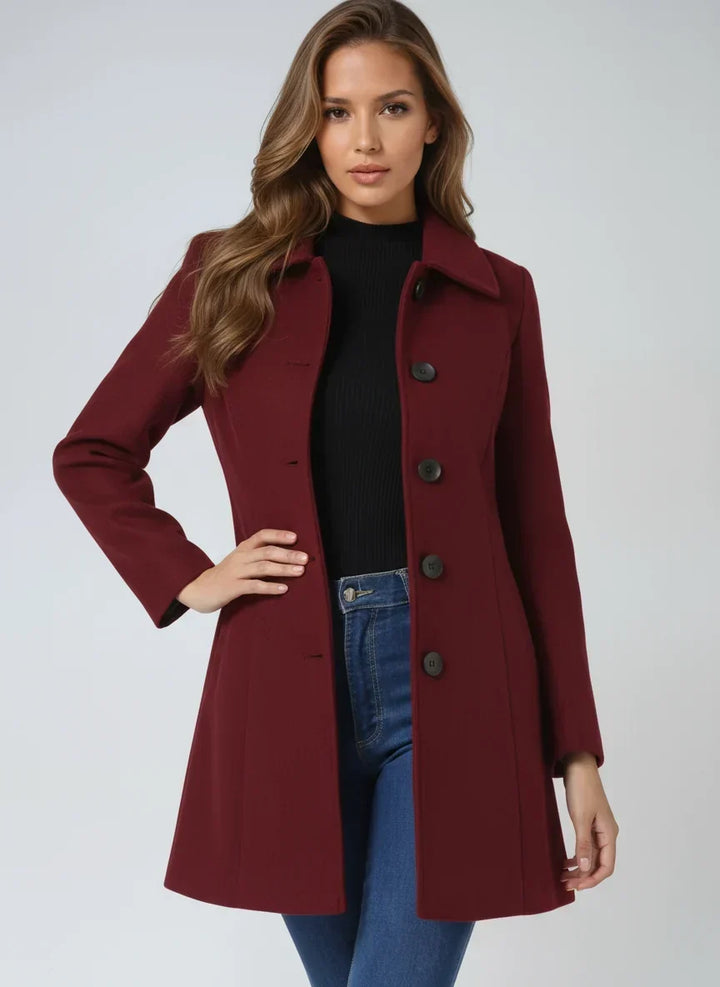 Aud | Notch-Lapel Fit-and-Flare Duurzame Trenchcoat