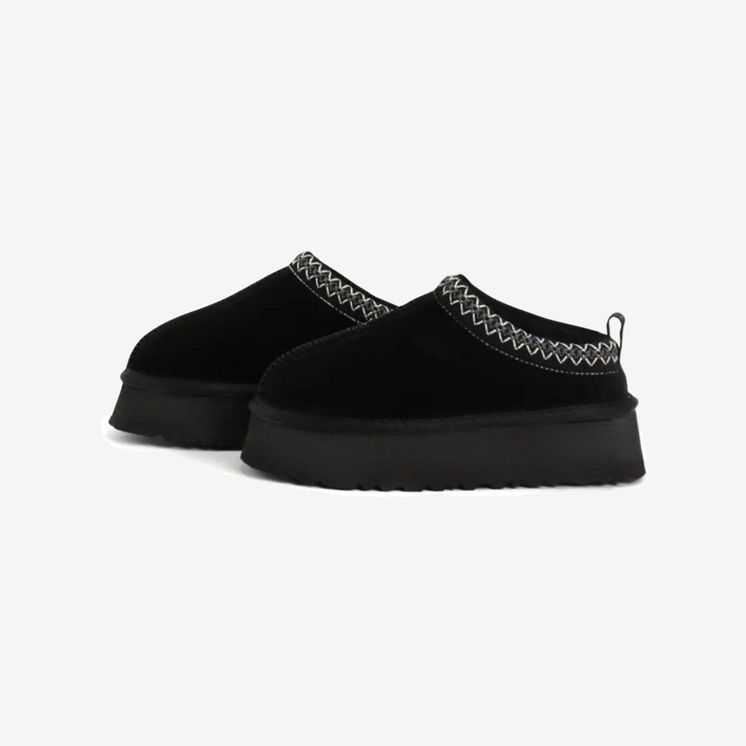 Regina | Dames pantoffels met platform randdetail