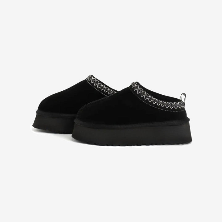 Regina | Dames pantoffels met platform randdetail