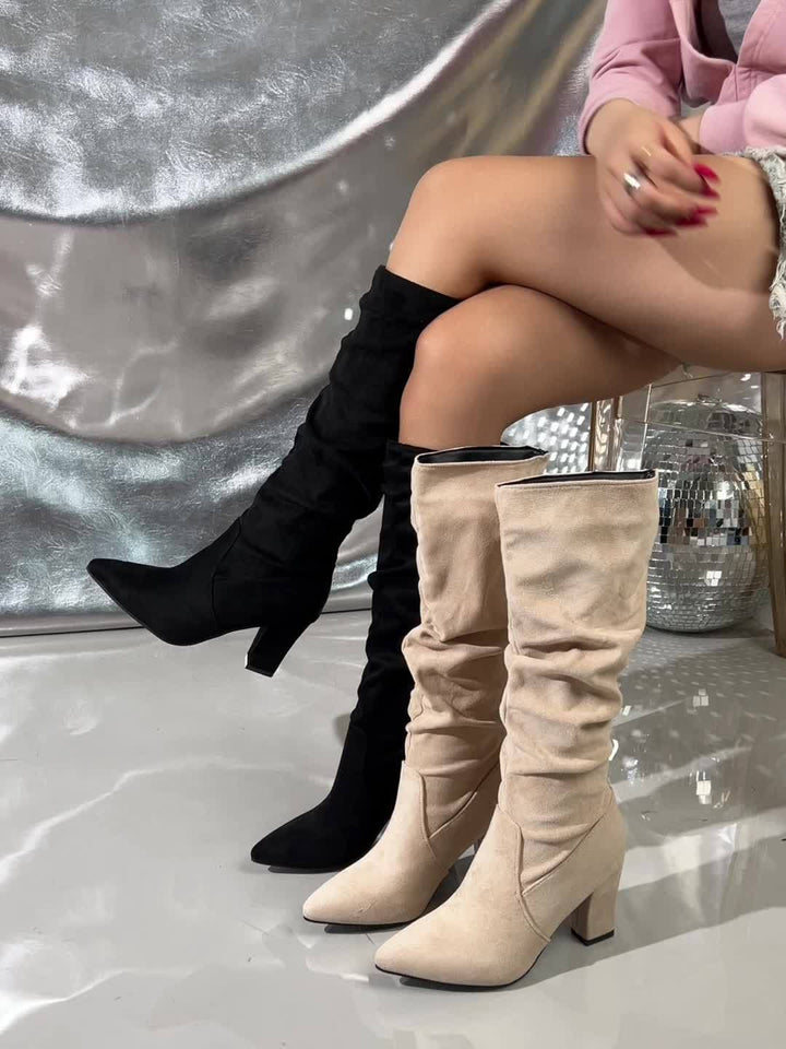 Lorena | Slouch Kniehoog Heels