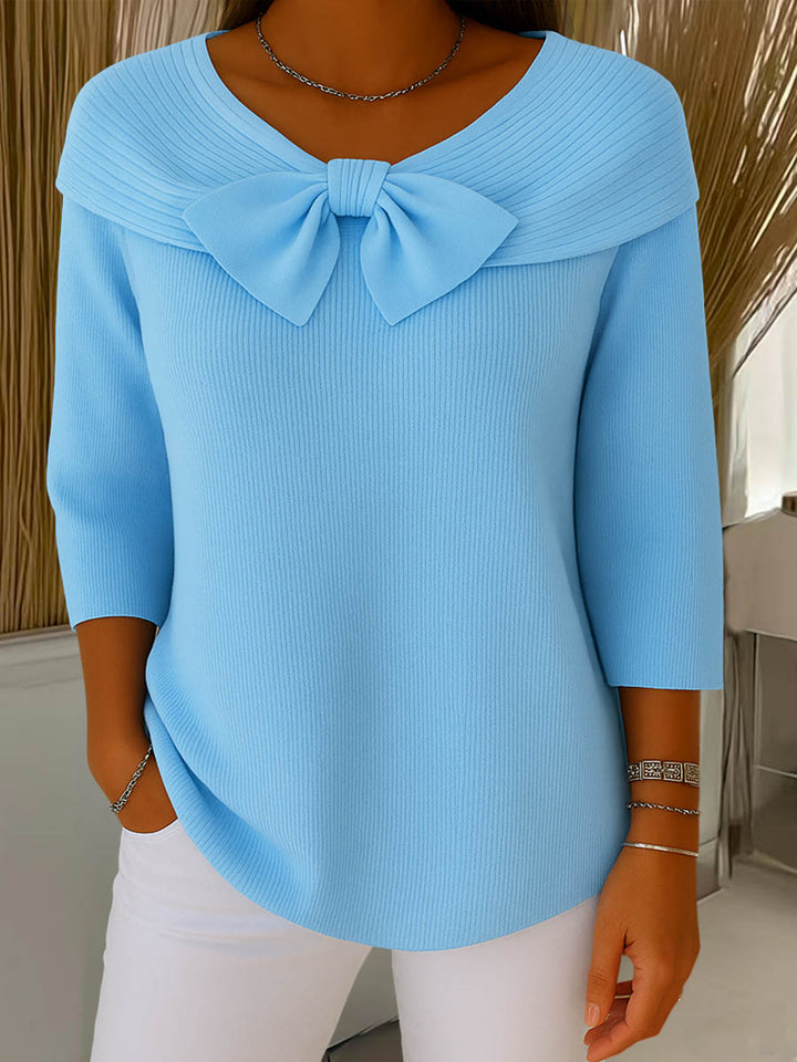 Helen - Elegante gebreide trui met strikdetail
