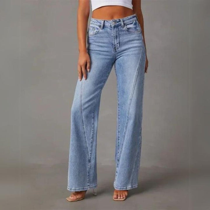 Belen | Dames wide leg denim jeans – high waist comfort fit