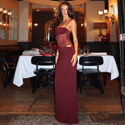 Vedara | Luxe Maxi Jurk met Kant Detail