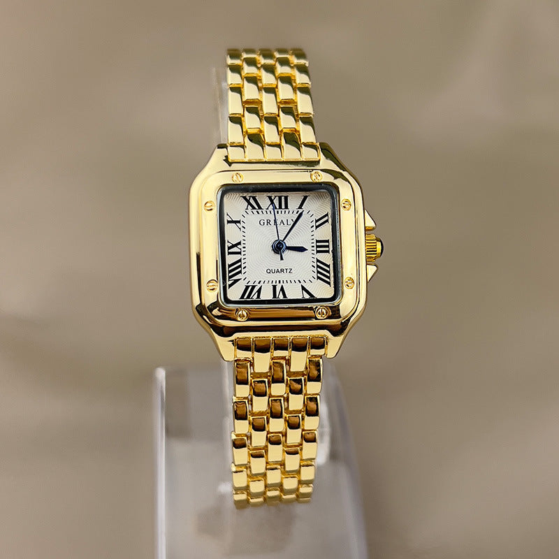Noil | Dames horloge met vierkante wijzerplaat en kwartsuurwerk