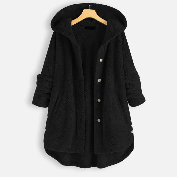 Patrick | Damesvest met capuchon en knopen