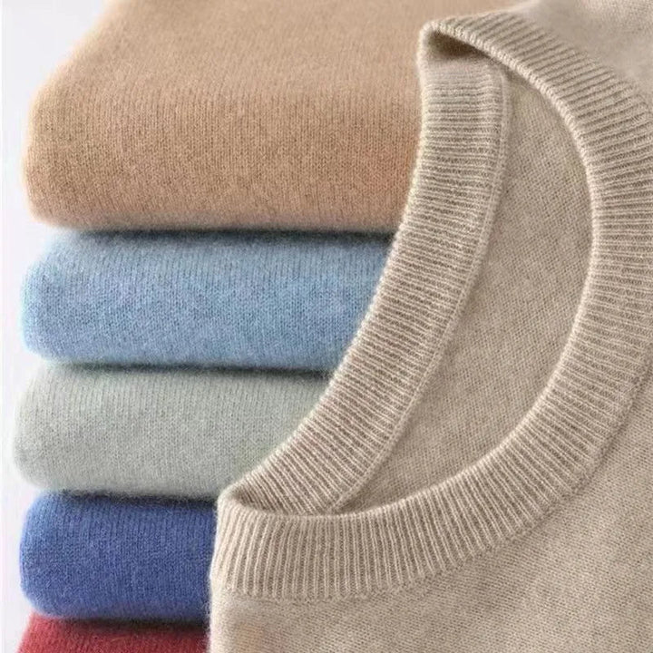Heren Crew Neck Zachte Brei Lange Mouwen Trui